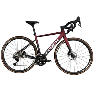 Bicicleta Ruta Vino Tinto/Gris En Aluminio Quetzal Ltwoo2x11