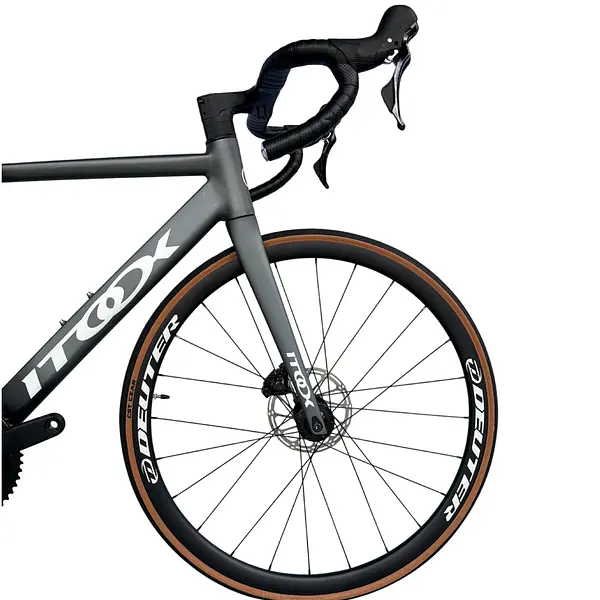 Bicicleta Ruta Gris/Negra En Aluminio Quetzal Grupo Shimano