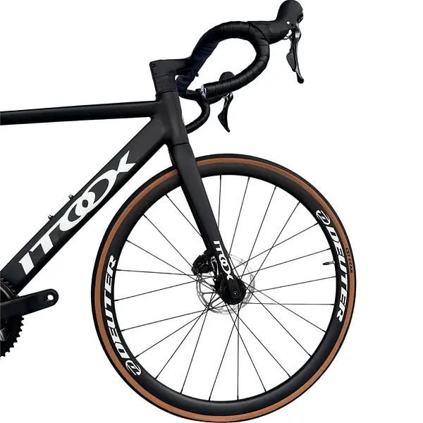Bicicleta Ruta Negra En Aluminio Quetzal Grupo Shimano 105