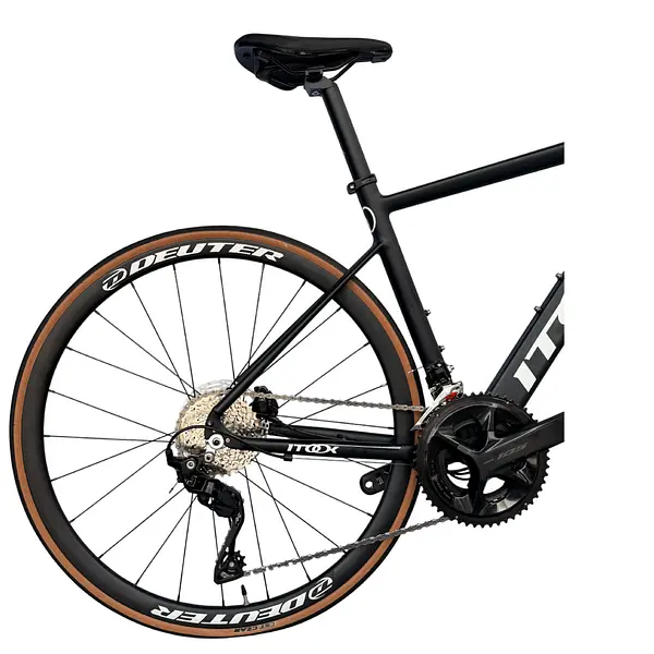 Bicicleta Ruta Negra En Aluminio Quetzal Grupo Shimano 105