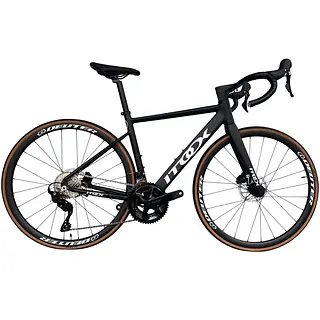 Bicicleta Ruta Negra En Aluminio Quetzal Grupo Shimano 105