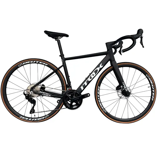 Bicicleta Ruta Negra En Aluminio Quetzal Grupo Shimano 105