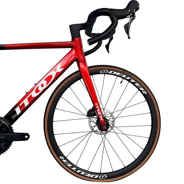 Bicicleta Ruta Roja/Negra En Aluminio Quetzal Grupo Shimano