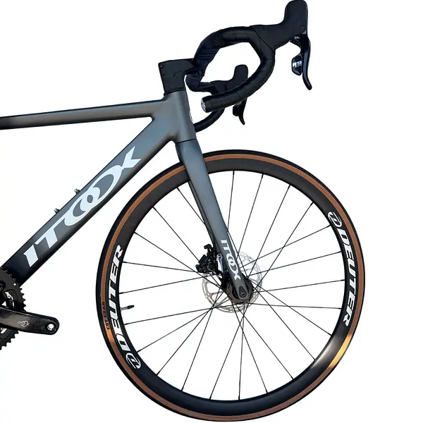 Bicicleta Ruta Gris En Aluminio Quetzal Grupo Ltwoo 2x11