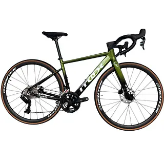 Bicicleta Ruta Verde/Negro En Aluminio Quetzal Ltwoo 2x11