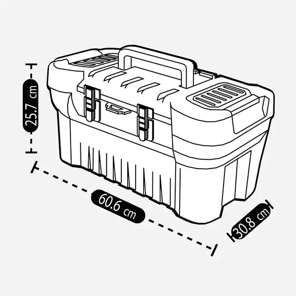 Caja Herramientas 24" Cerradura Metálica Rimax