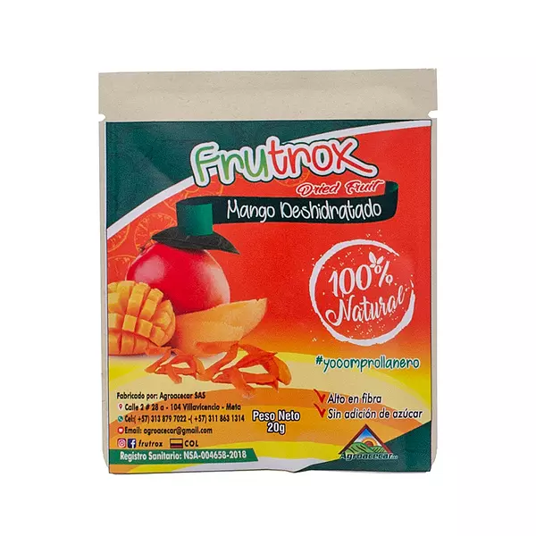 Mango Deshidratado Frutox 20gr