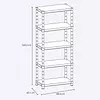 Estantería 15 Pulgadas 5 Niveles 71,2x169,5x38,3 cm Negro RIMAX