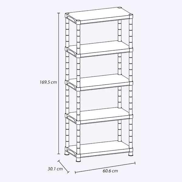 Estante M 5 Niveles 15" Rimax