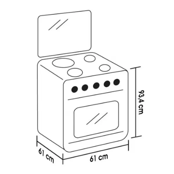 Estufa Orégano 60cm Ultra Inox Haceb Gas Natural