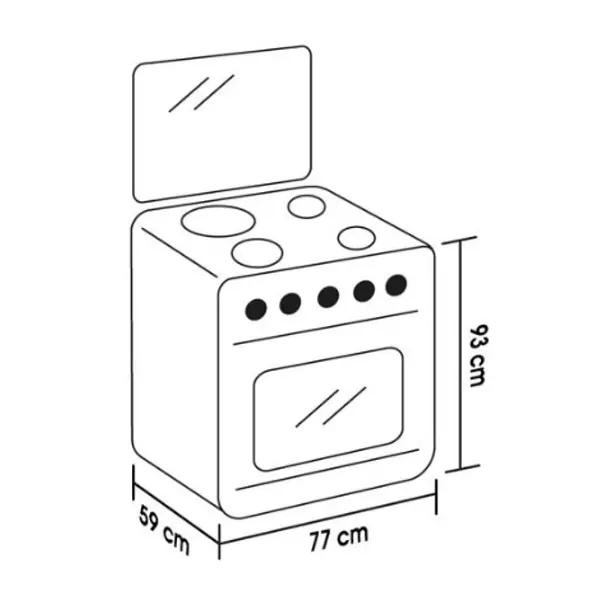 Estufa Orégano 76cm Inox Haceb Gas Natural