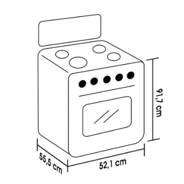 Estufa Romero Torre 50cm Haceb Gas Propano Negra