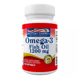 Omega 3 Fish Oil 120mg 60 Capsulas - Healthy America