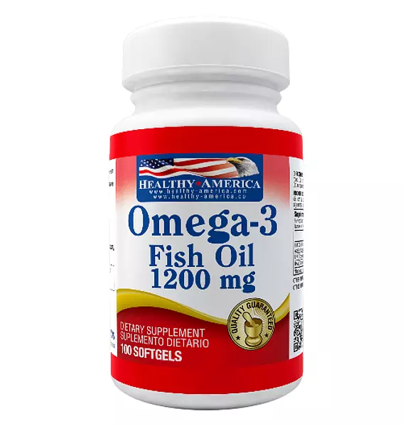 Omega 3 Fish Oil 120mg 60 Capsulas - Healthy America