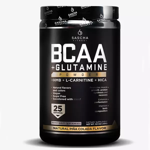 Bcaa + Glutamine Sabor Piña Colada 350g - Sascha Fitness