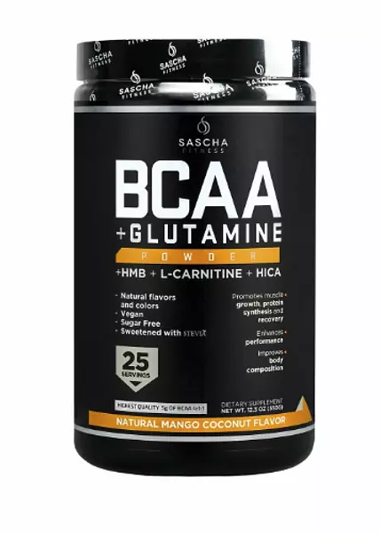 Bcaa + Glutamine Sabor Mango Coco - Sascha Fitness - 350gr