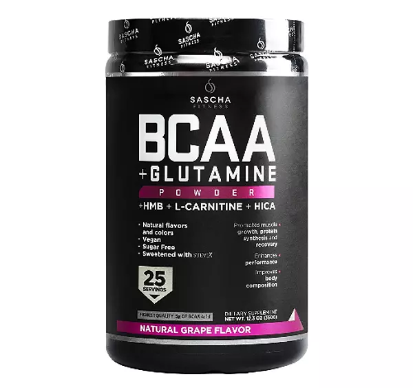 Bcaa + Glutamine Sabor Uva 350g - Sascha Fitness