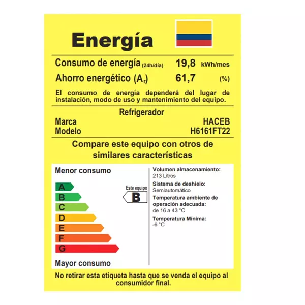 Nevera Austria 220 Litros Frost Haceb Manija Integrada