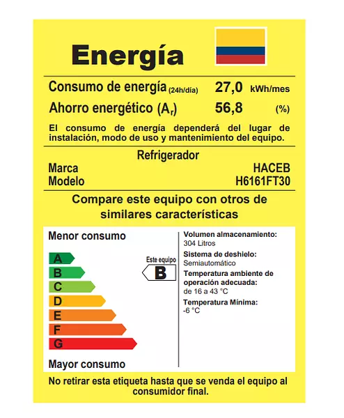 Nevera Austria 308 Litros Frost Haceb Manija Externa