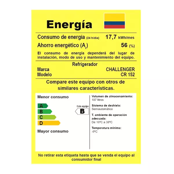 Minibar Challenger 121 Litros Gris