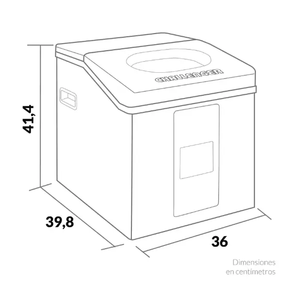 Fabricador De Hielo 15 Kg Challenger Gris