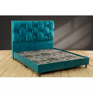 Base Cama Con Espaldar Trenzado