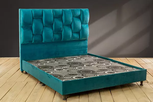 Base Cama Con Espaldar Trenzado