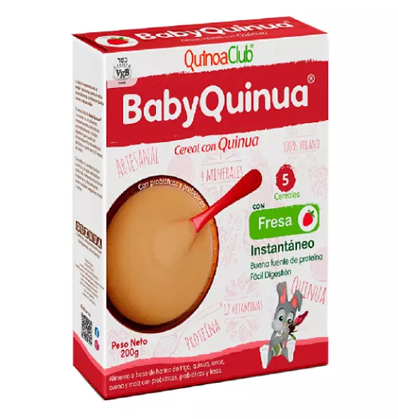 Cereal con Quinua Sabor Fresa 200gr - Babyquinua