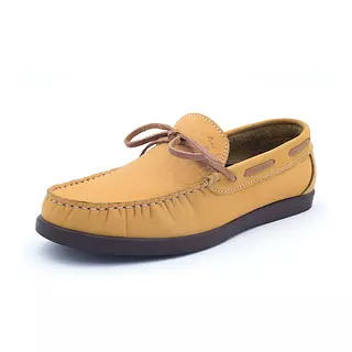 Mocasines de Cuero Color Amarillo