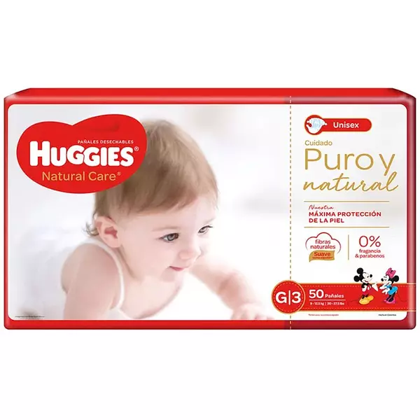 Pañales Huggies Natural Care Etapa 3