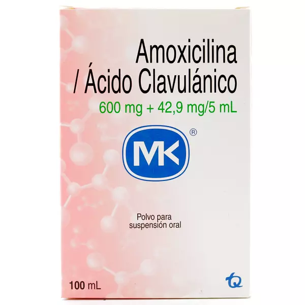 Amoxicilina/Acido Clavulanico 600 Mg + 42.9 Mg/5ml