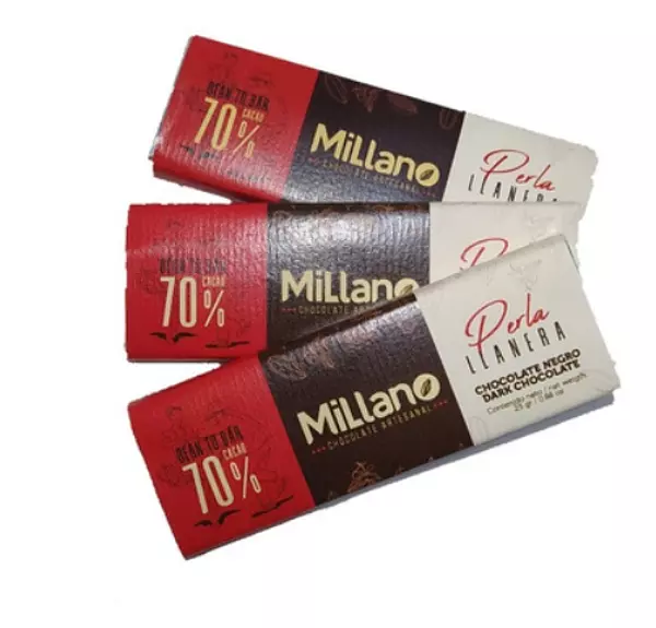 Chocolatina Artesanal Millano 70% Cacao 25gr - Casaesquina