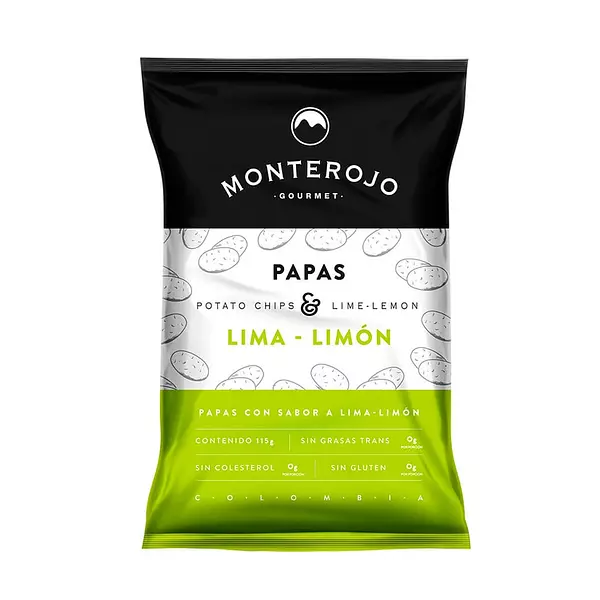 Papas Lima Limon Monterrojo 115gr - Monterojo