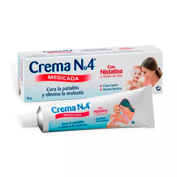 Crema N4 Medicada Oxido de Zinc Nistatina