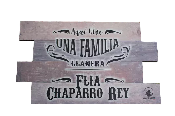 Tabla Familia Llanera Personalizada