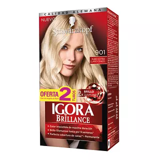 Tinte Igora Rubio Extra Claro Cenizo 901