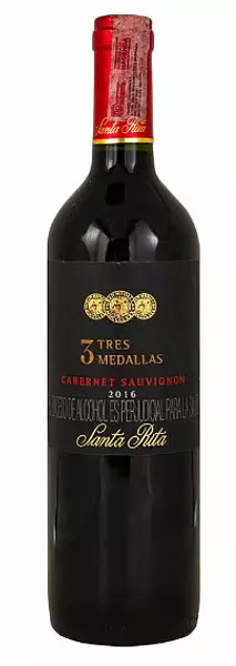 Vino Tinto Santa Rita Cabernet Sauvignon Tres Medallas