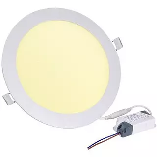 Panel Led 12w Incrustar Luz Cálida Redondo