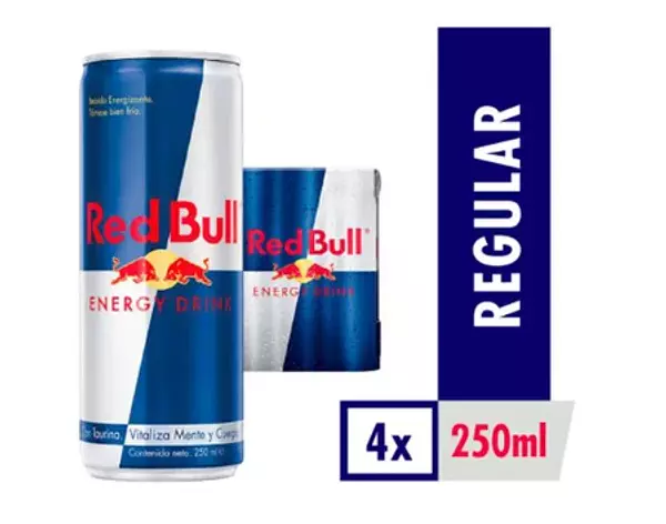 Bebida Energizante Red Bull Energy Drink Four Pack