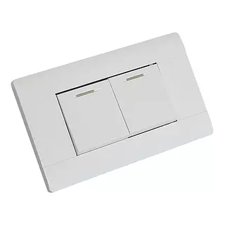 Interruptor Doble Policarbonato Unitec