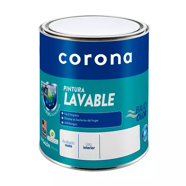 Vinilo Tipo 1 Blanco Lavable Corona 1/4