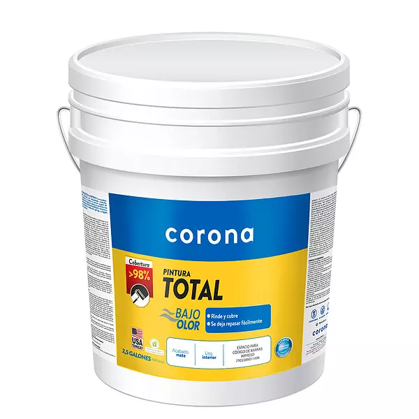 Pintura Corona Total Tipo 2 Blanco 1/2 Cuñete