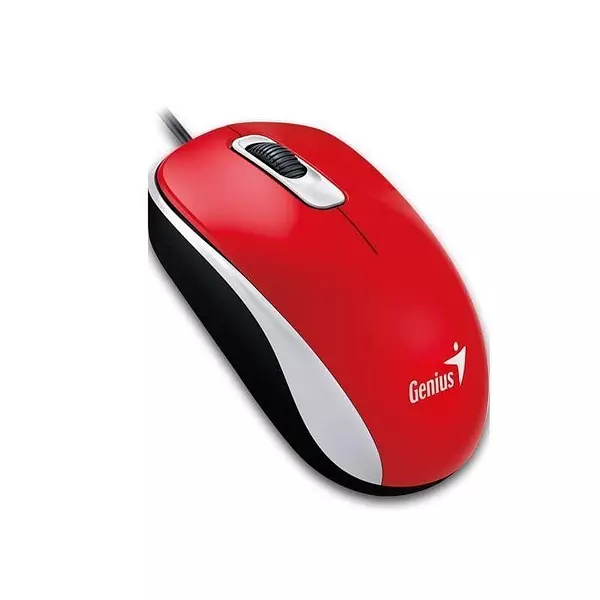 Mouse Genius Alámbrico Usb Dx-120 Rojo