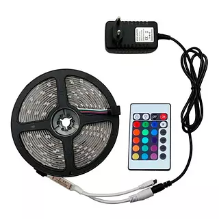 Cinta Led Rgb X 5mts + Adaptador