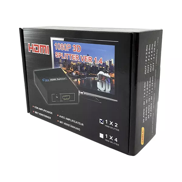 Splitter Hdmi 2 Puertos 350 Mhz 3d Full