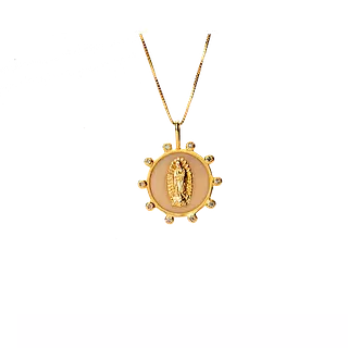 Medalla Guadalupe Oro Y Diamantes