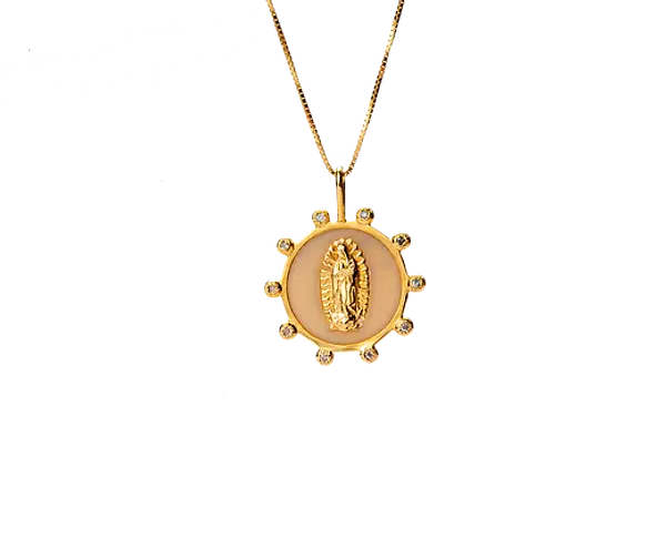 Medalla Guadalupe Oro Y Diamantes