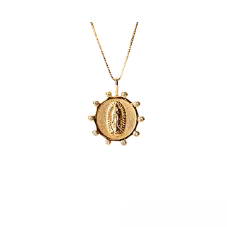 Medalla Guadalupe Oro Con Circones
