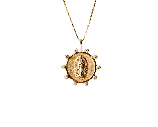 Medalla Guadalupe Oro Con Circones