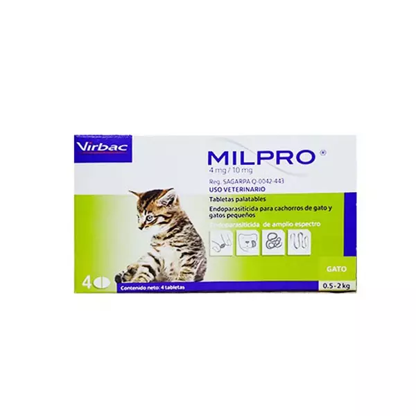 Milpro Gatitos X 4mg/10mg